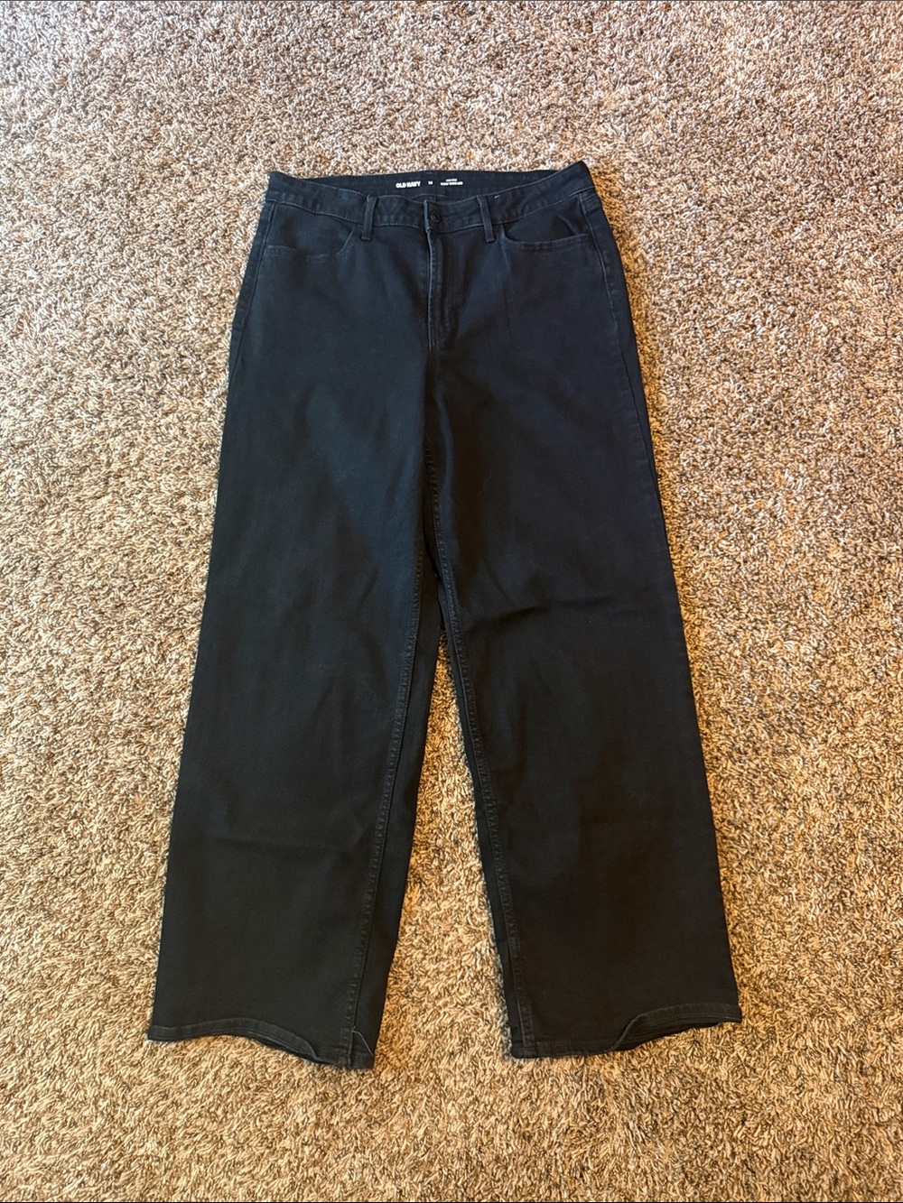 Old navy black wow wide leg jeans